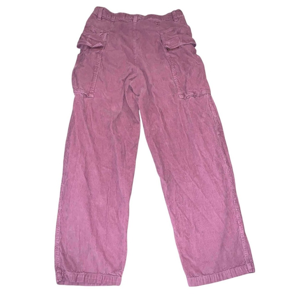 BDG Corduroy Cargo Pants 30 Pink Wide Leg Utility Gorpcore Streetwear Skater - Picture 3 of 6